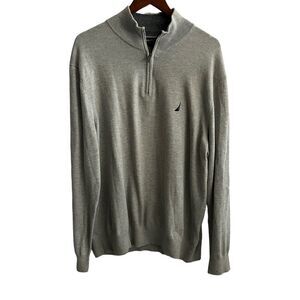 Men's Nautica Navtech Grey 1/4 Zip Pullover Sweater